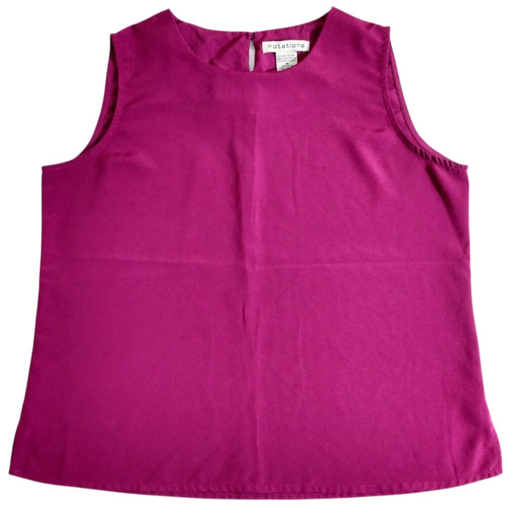 Notations Women's Pink Sleeveless Blouse Tank Top M Medium